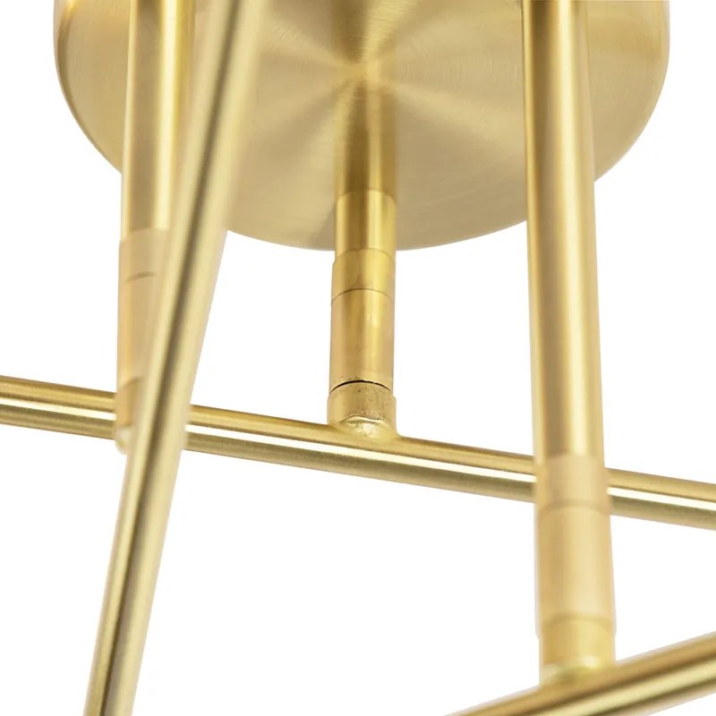 LED Candeeiro de teto Art Deco inteligente latão incl. 6 G95 WiFi - Sydney Industrial