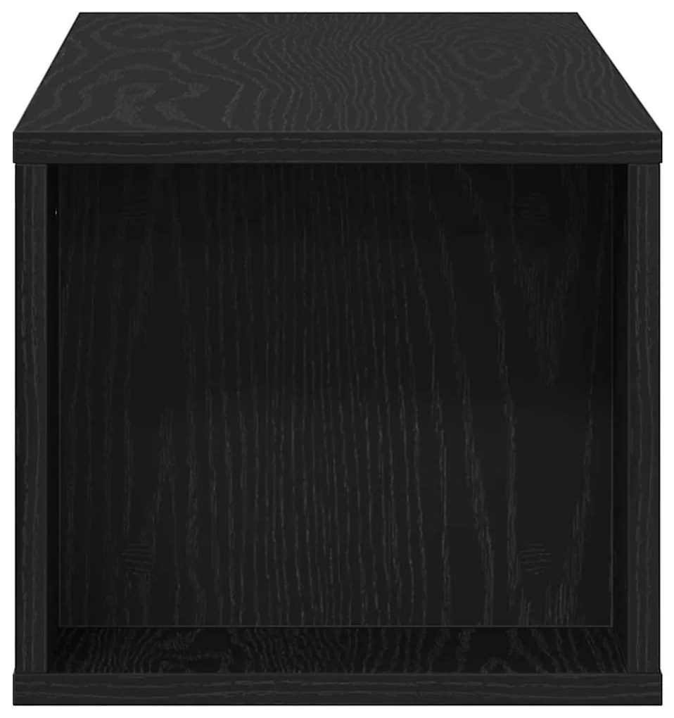 Gabinete de TV Montado na Parede vidaXL Preto Carvalho 100x30x26,5 cm