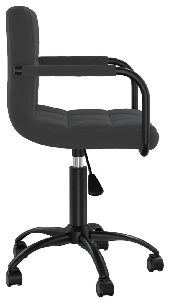 Cadeira de escritório giratória veludo preto