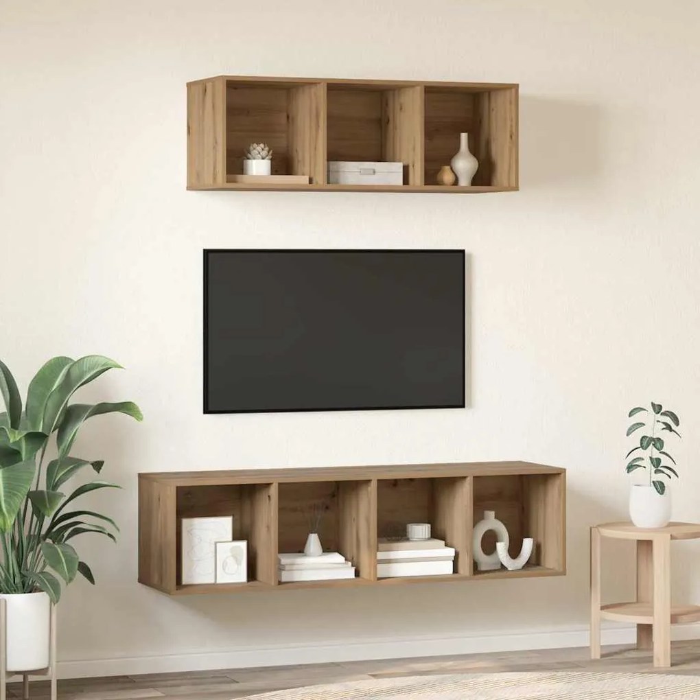 Conjunto de Estantes para TV 2 pcs carvalho artisiano
