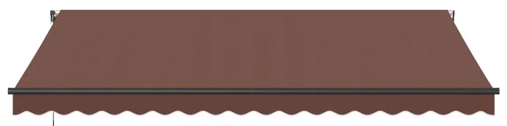 Toldo retrátil automático 450x350 cm castanho
