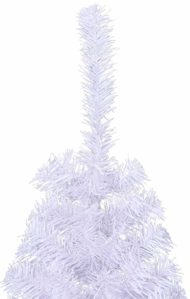 Meia árvore de Natal artificial com suporte 150 cm PVC branco