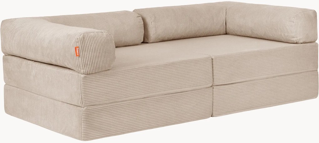 Sofá modular em bombazina Funzy Family (2 lugares)