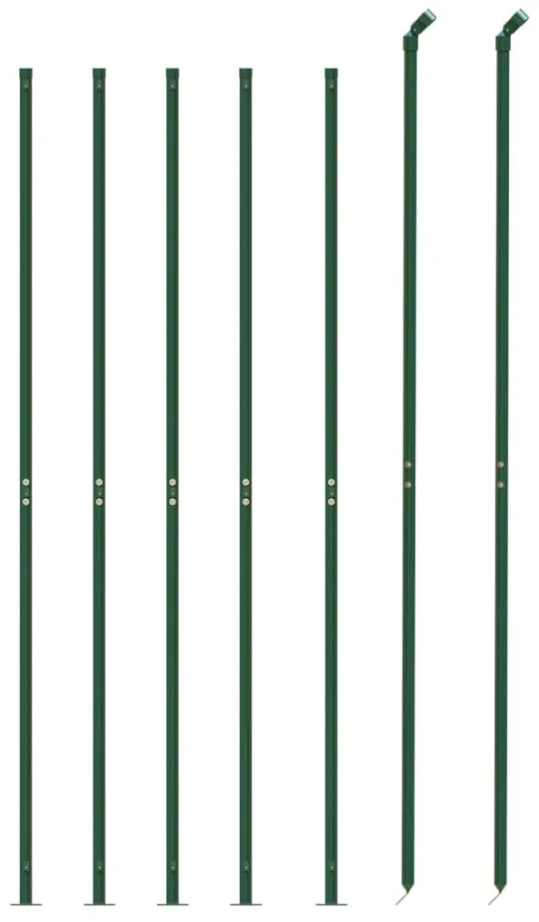 Cerca de malha de arame com flange 2,2x10 m verde
