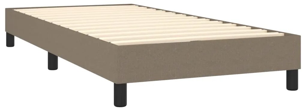 Cama com molas/colchão 80x200 cm tecido castanho-acinzentado