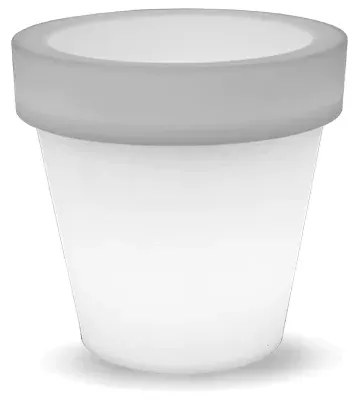 VASO REDONDO MAGNOLIA 60 CM LUZ LED BRANCO FRIO COM CABO HOTEL, CASA, JARDIM, RESTAURANTE, BAR