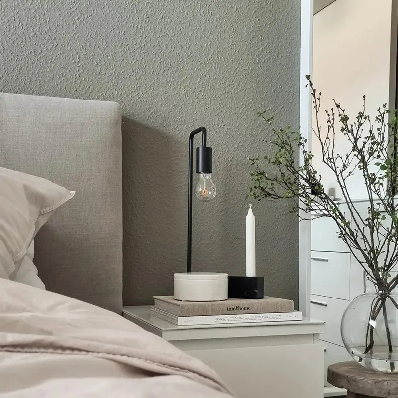 Candeeiro de mesa moderno preto - Facil