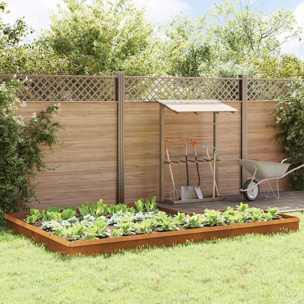 vidaXL Cercas de caracol 16 pcs Ferro Enferrujado