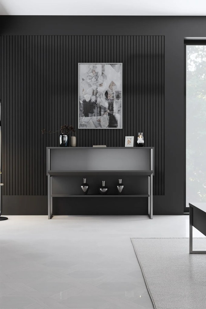 Cômoda Luxe – Prateado Antracite – 120 cm x 80 cm x 30 cm
