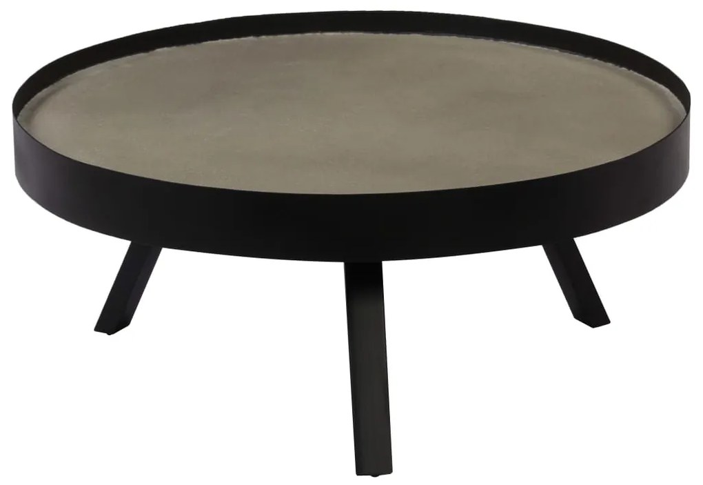 Mesa de centro com tampo em cimento 74x32cm