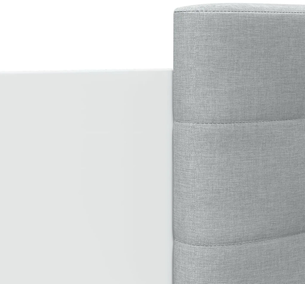 Estrutura de cama com cabeceira e luzes LED 180x200 cm branco