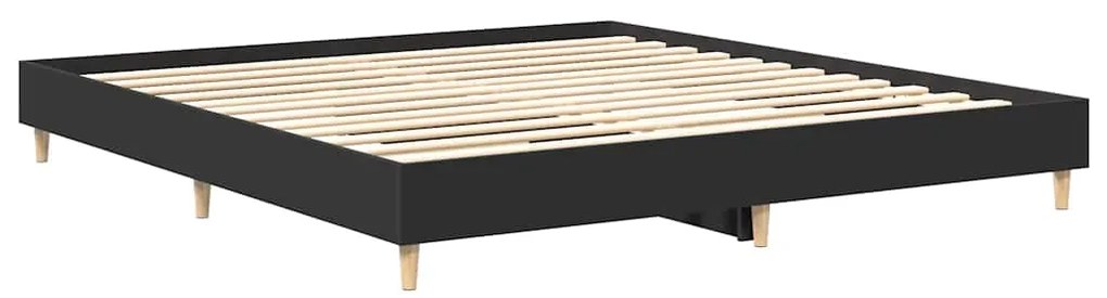 Estrutura de cama sem colchão 160x200 cm preto