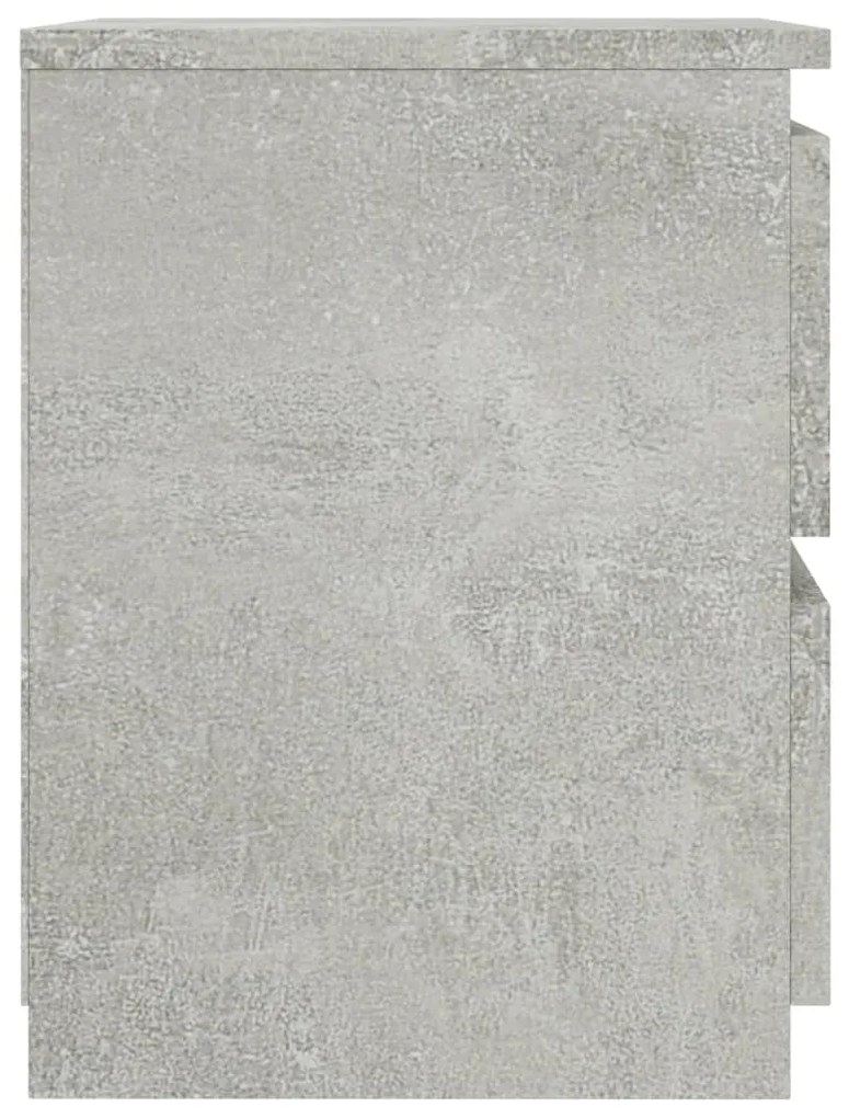 Mesa de cabeceira 30x30x40 cm contraplacado cinzento cimento