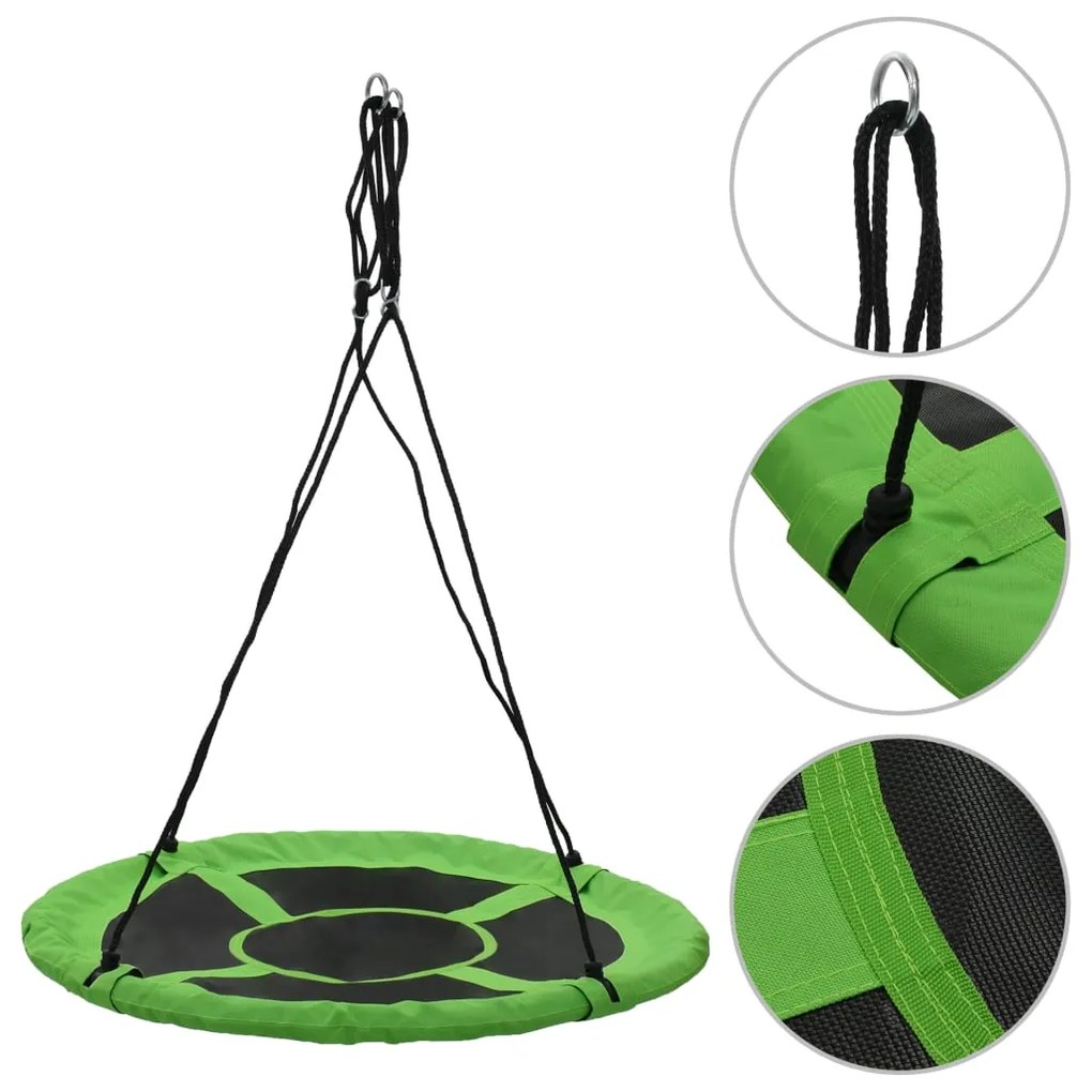 91808 vidaXL Baloiço 110 cm 100 kg verde