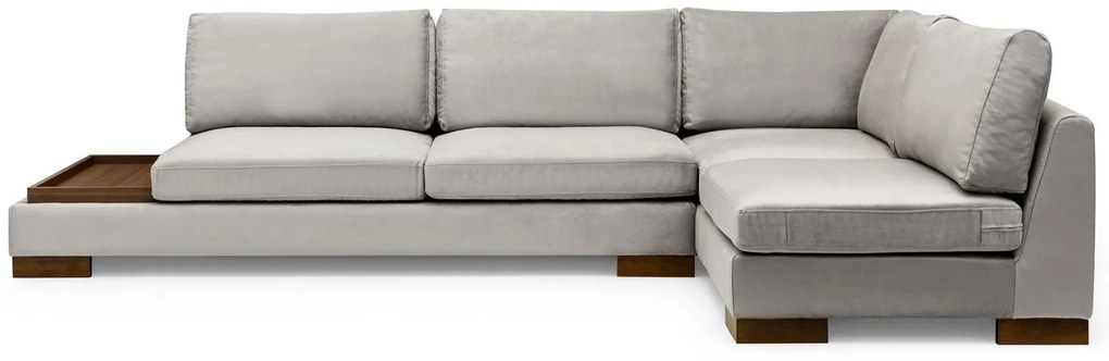 Sofá de Canto Tulip – Cinzento Claro – 313 x 193 cm