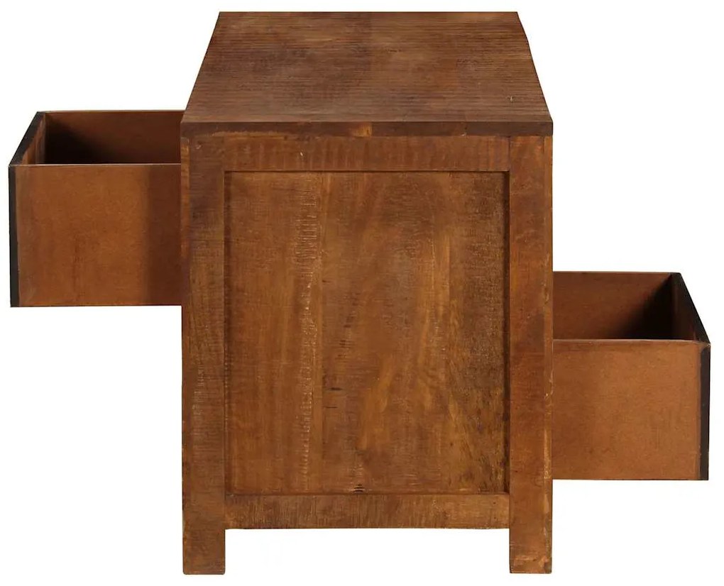 Mesa de centro c/ 2 gavetas 90x40x50cm madeira mangueira maciça