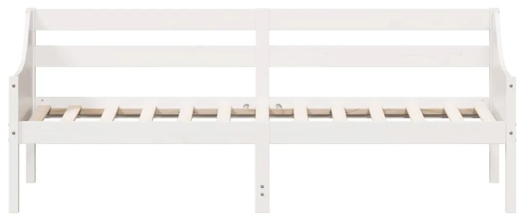 Cama dia sem colchão branco 100x200 cm pinho de madeira maciça
