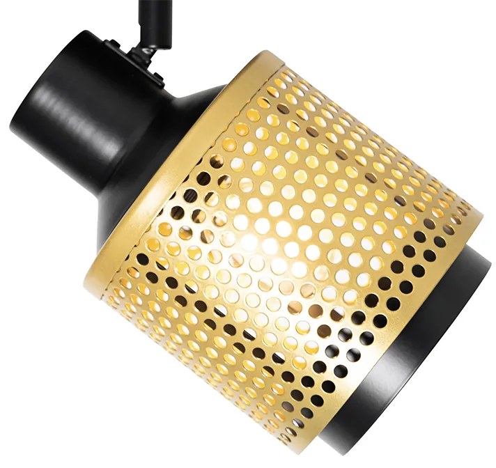 Projetores industriais pretos com dourado - Kayden