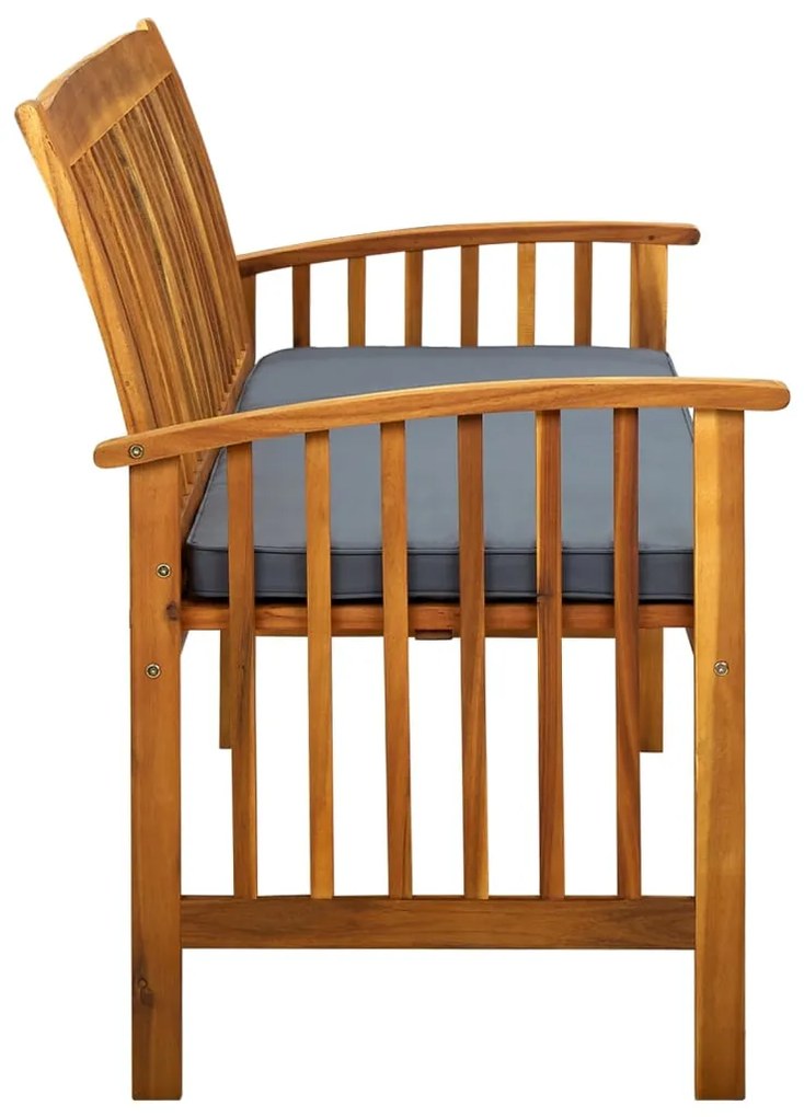 Banco de jardim c/ almofadão 147 cm madeira de acácia maciça