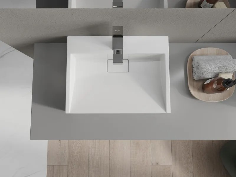 Mexen Ava lavatório de bancada em aglomerado 1/O 50 x 38 cm, branco - 23015001