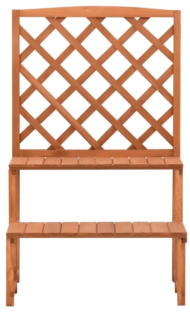 Suporte de plantas com treliça 70x42x115 cm abeto maciço