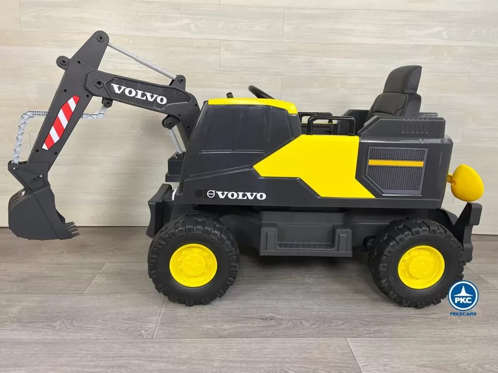 Escavadora elétrica para crianças Volvo 12V 2.4G Amarela