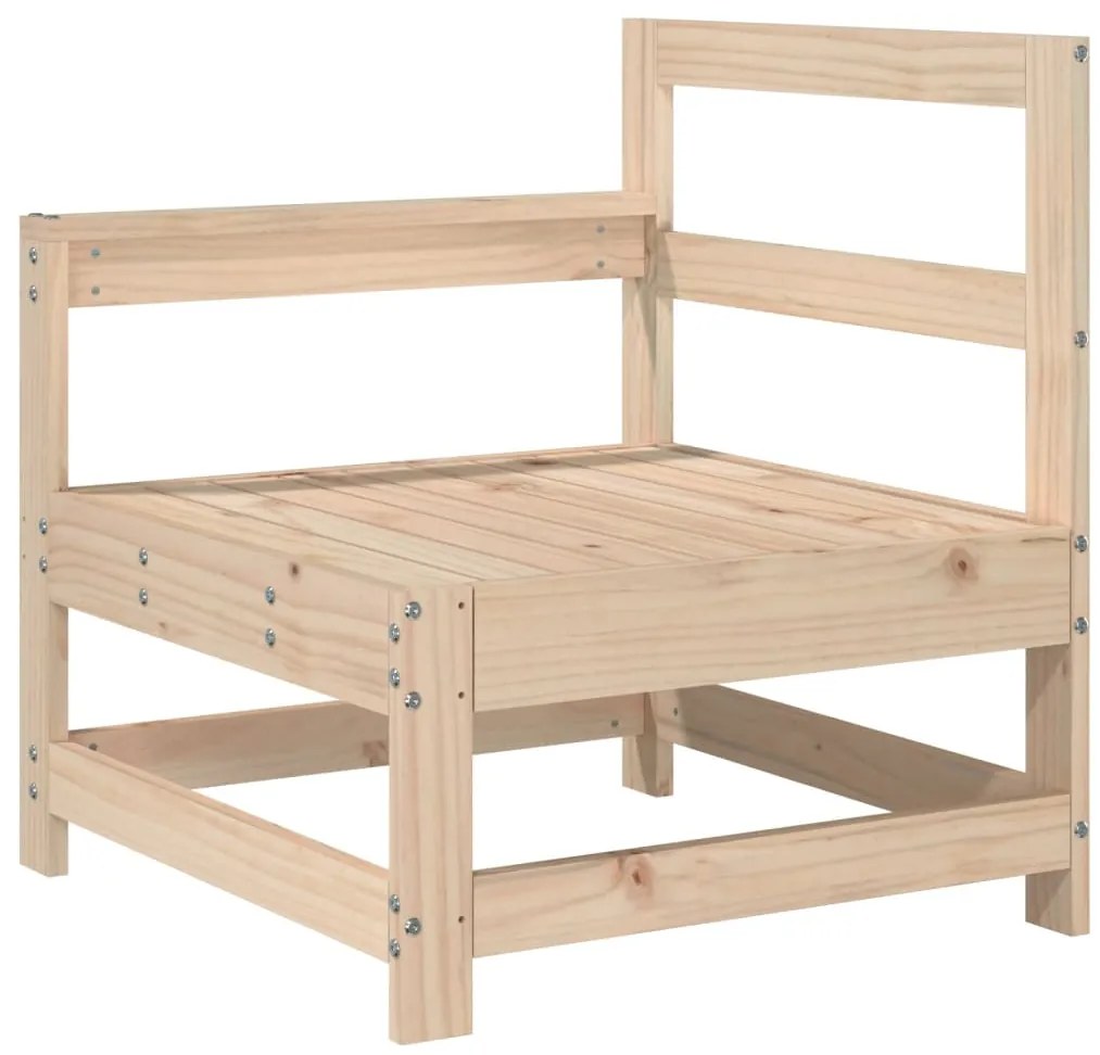 7 pcs conjunto de sofás para jardim madeira de pinho maciça