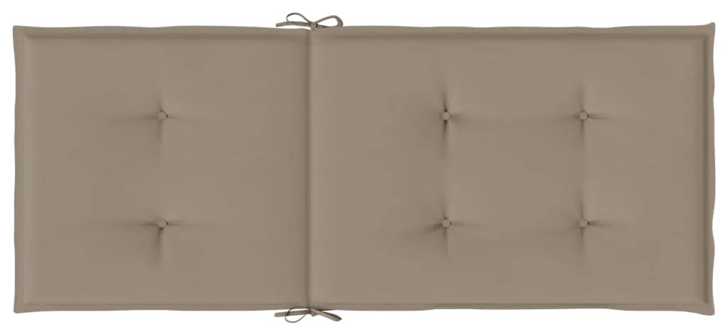 Almofadões cadeiras altas jardim 6 pcs tecido cinza-acastanhado