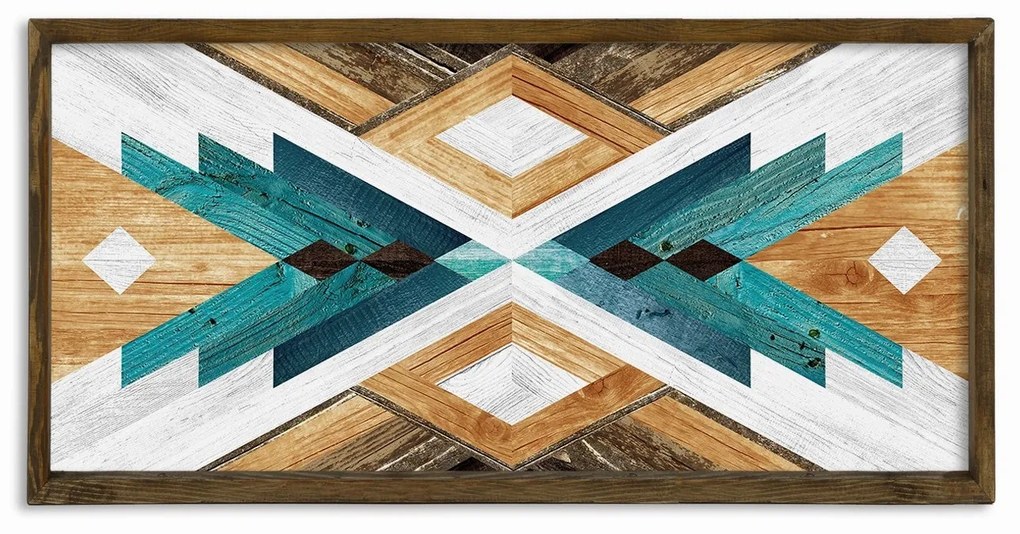 Pintura Decorativa em MDF com Moldura TAH042 – Multicolor – 120 x 60 c