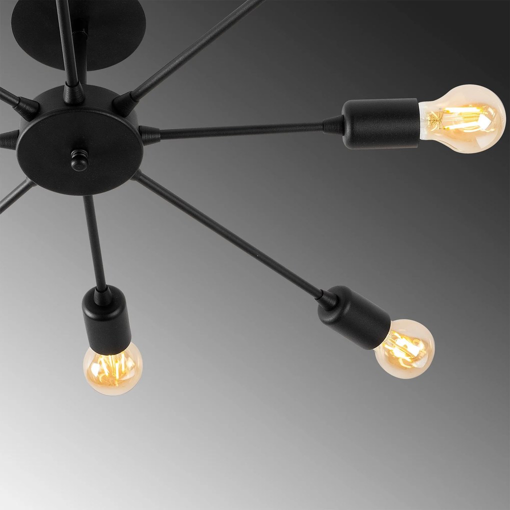 Chandelier Ray – Preto – 78 x 78 cm