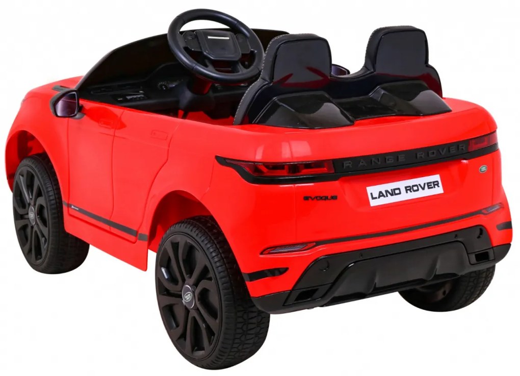 Carro elétrico para Crianças 12V Range Rover Evoque Rodas de EVA, Assento Couro Vermelho