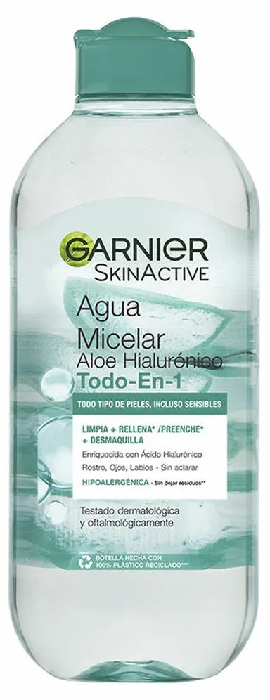 Água Micelar desmaquilhante Garnier Skinactive Aloe Hialurónico 400 ml