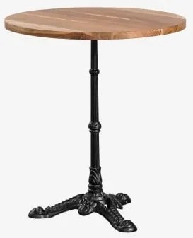 Mesa De Bar Redonda Em Madeira De Acácia Azteca Ø70 Cm & Madeira De Acácia - Preto - Sklum
