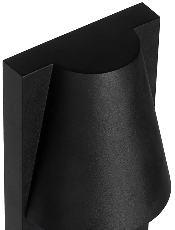 Candeeiro de pé para exterior industrial preto IP44 - Femke