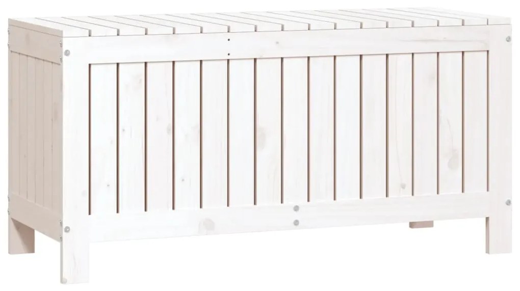 Caixa de arrumação jardim 108x42,5x54 cm pinho maciço branco