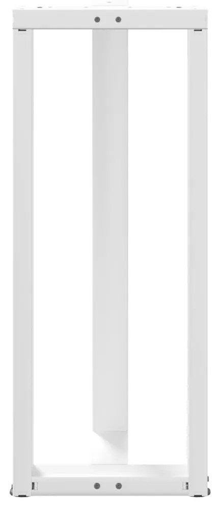 Pés de mesa de bar em forma de T, 2 peças, branco, 50x35x(100-101) cm,