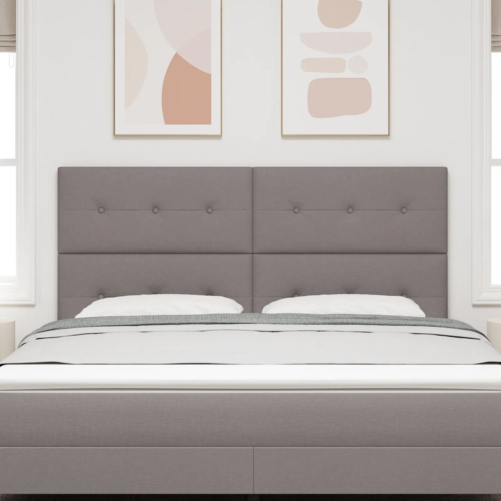 Cabeceira vidaXL Botão Almofadado Taupe 180 cm Tecido