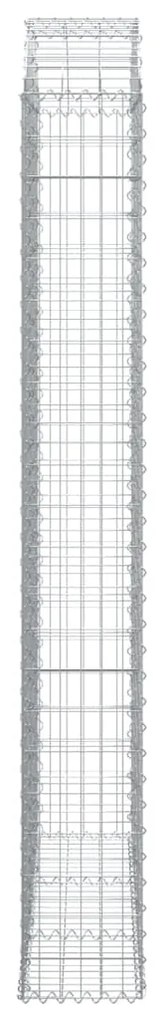 Cesto gabião arqueado 150x30x220/240 cm ferro galvanizado