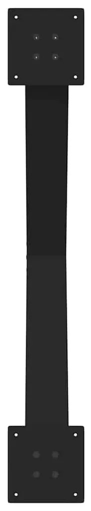 Pés para mesa de jantar em formato de X, 2 peças, preto, 90x (72-73) c