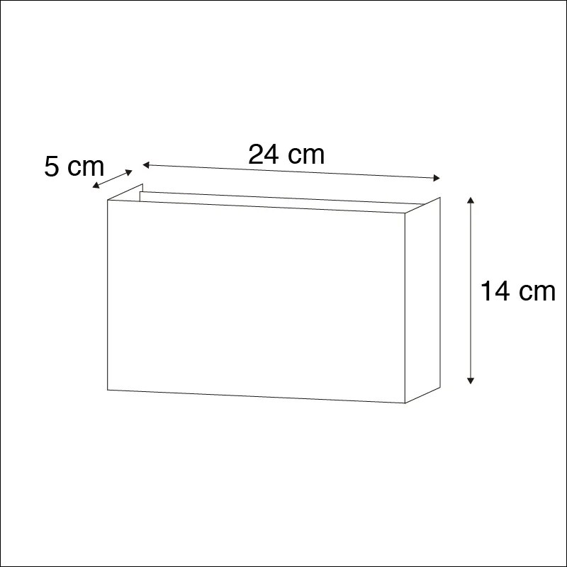 Candeeiro de parede moderno em aço - Otan