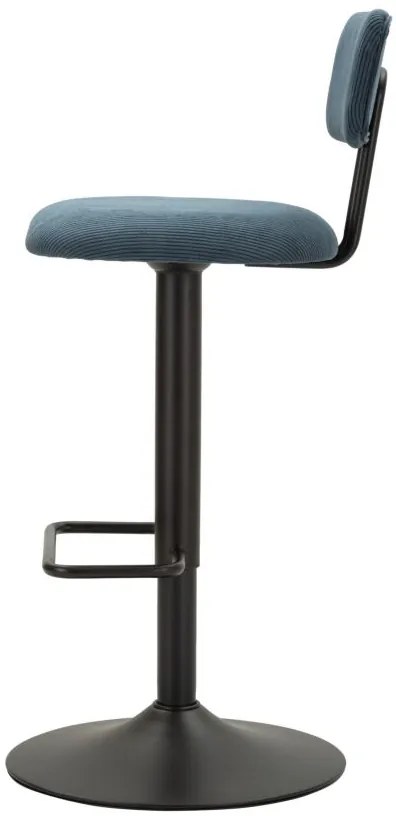 CONJUNTO 2 BANCOS DE BAR COM ELEVAÇÃO AZUL 41X47,5X85-106,5CM (ASSENTO 61-83)