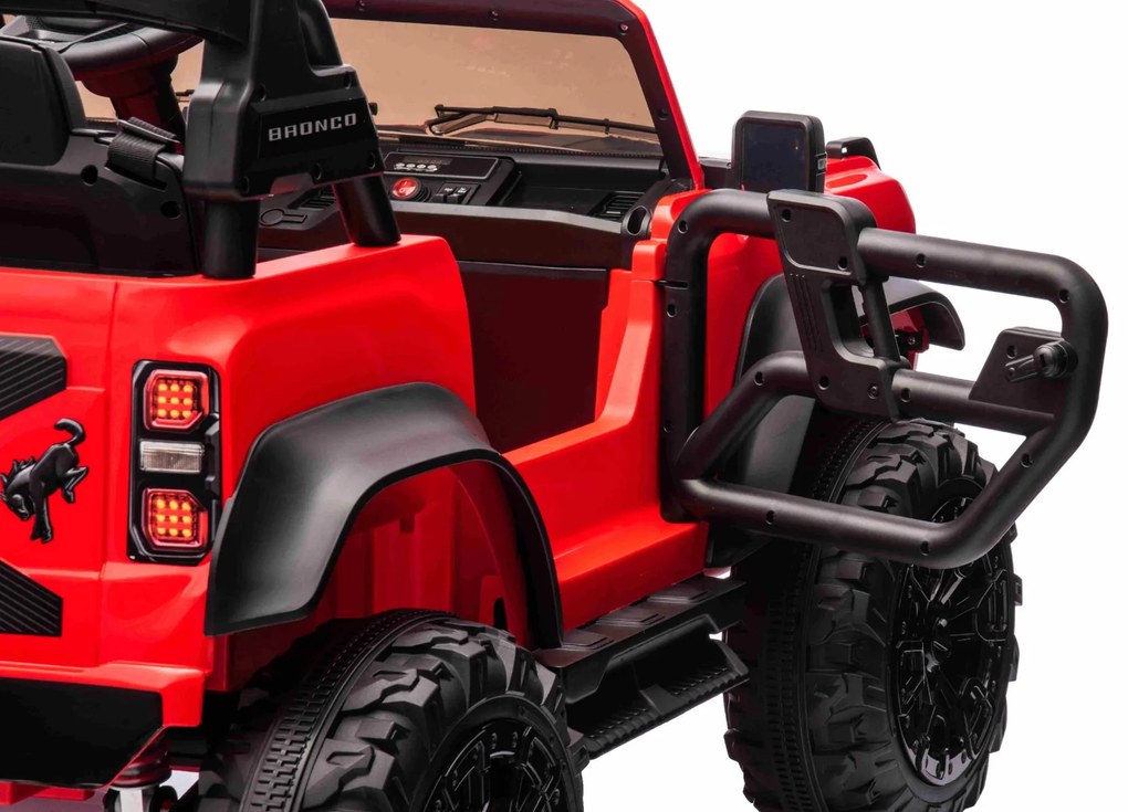 Carro elétrico para crianças 24V 2 lugares Ford Bronco XXL com tração traseira, licenciado Rodas Plástico Rosa