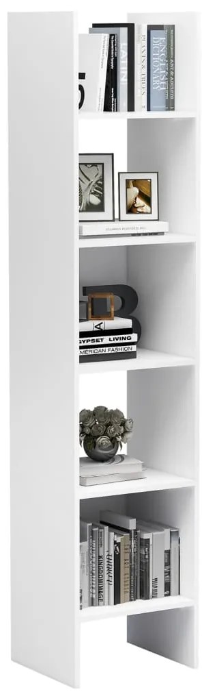 Estante de livros 40x35x180 cm derivados de madeira branco