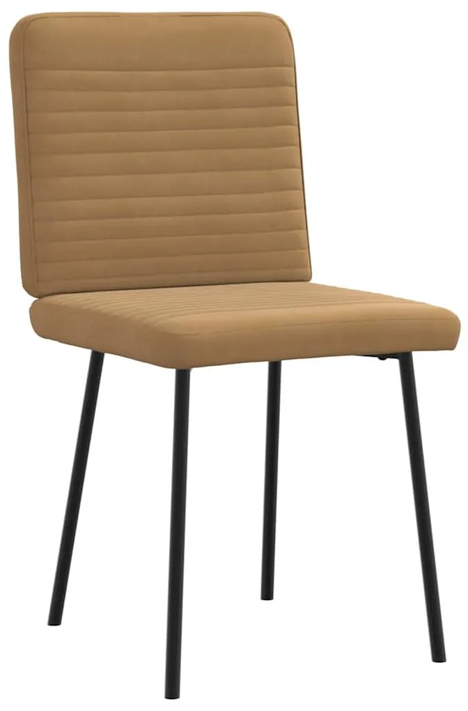 Cadeiras de jantar 2 pcs veludo castanho