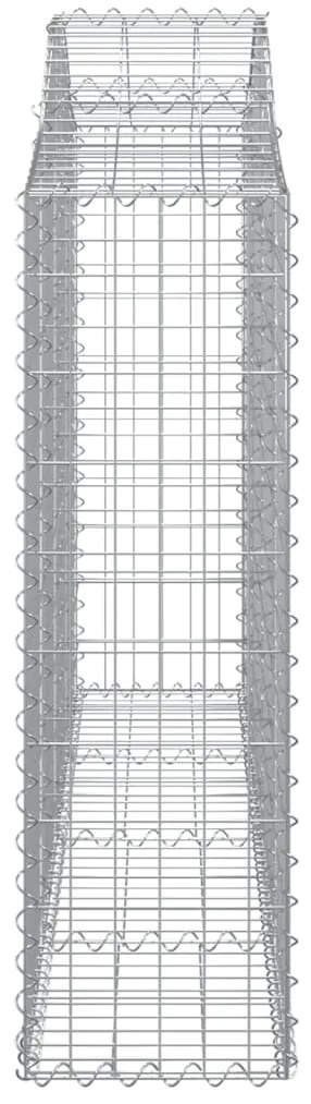 Cestos gabião arqueados 4pcs 200x30x100/120cm ferro galvanizado