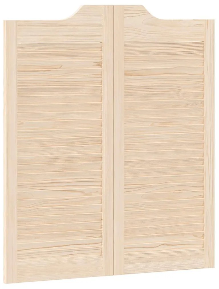 Portas de batente design de persiana 1-Par 90x80cm pinho maciço