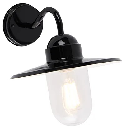 Candeeiro de parede exterior moderno preto IP44 - Kansas Moderno