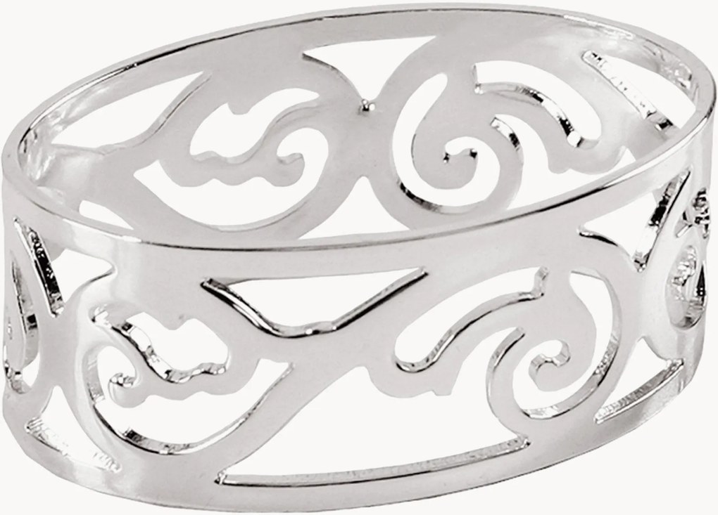 Argolas para guardanapos banhadas a prata Vita, conjunto de 4