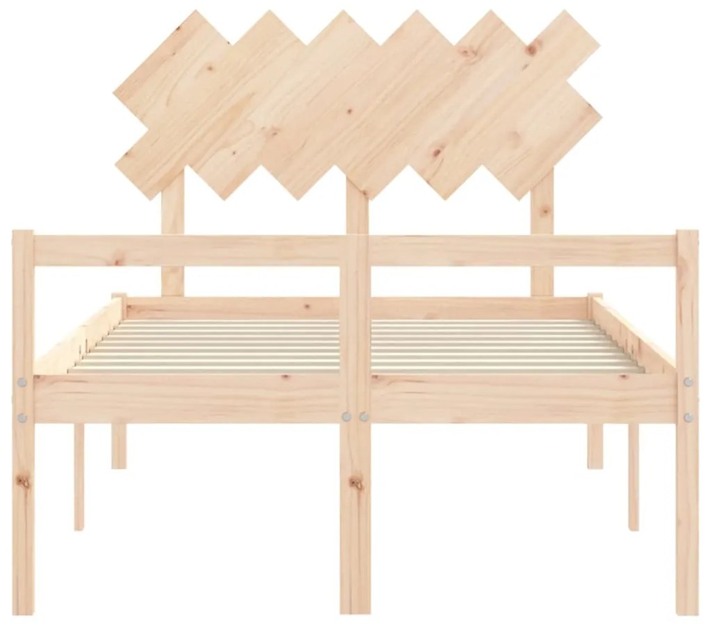 Cama de casal para idosos com cabeceira madeira maciça