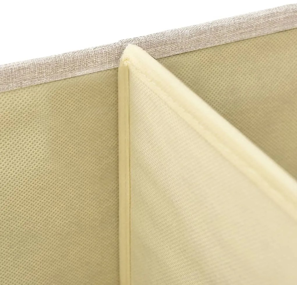 Caixa de arrumação 50x30x25 cm tecido cor creme